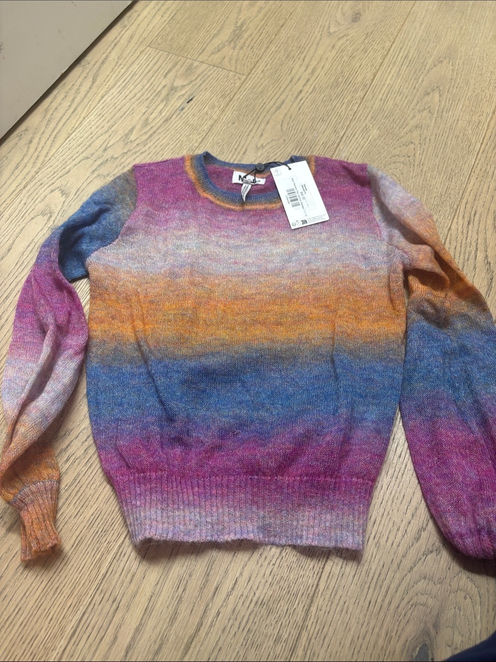 Molo Ombre Crewneck Sweater in Pink, Purple, Blue and Orange